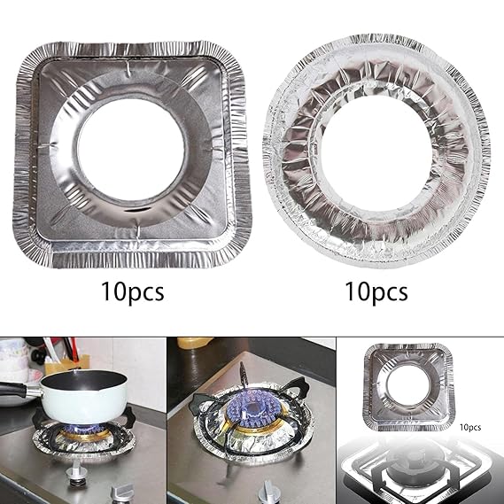 10Pcs Disposable Aluminium Stove Protector