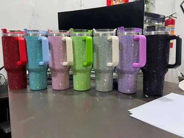 40 Oz Rhinestone Studded Tumbler
