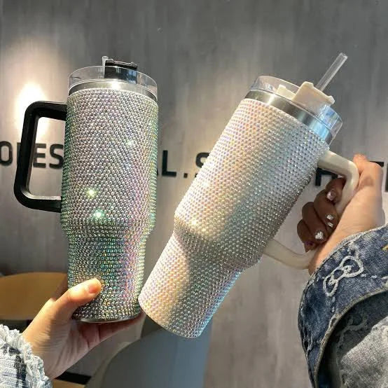 40 Oz Rhinestone Studded Tumbler