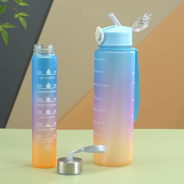 3-piece Set Reusable Sports Water Bottles With Carrying Handles