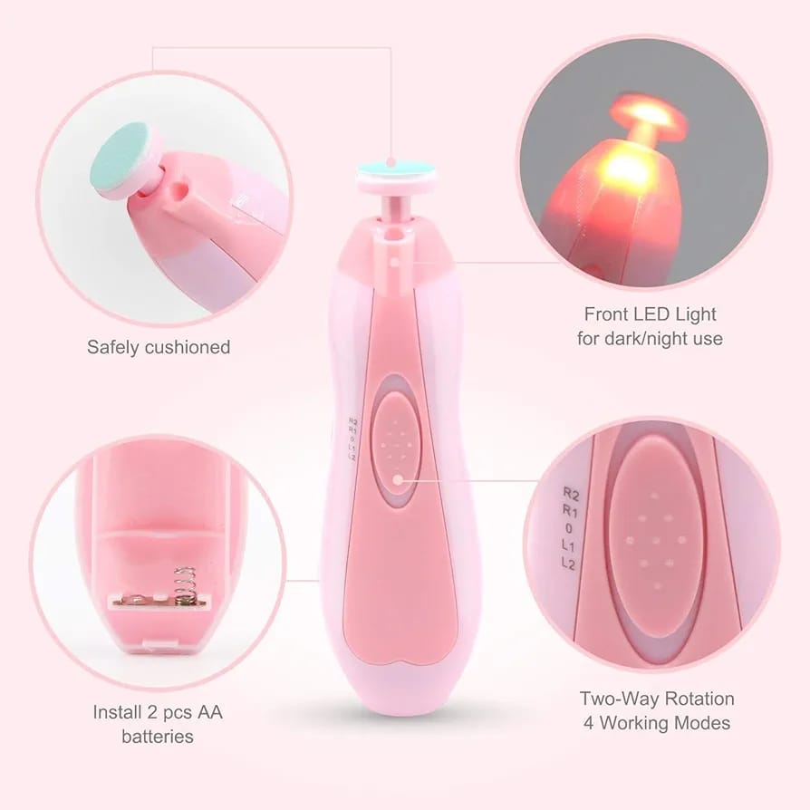 6 in 1 Baby Nail Trimmer Portable Electric Baby Manicure Pedicure Nail Clippers
