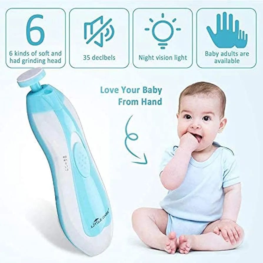 6 in 1 Baby Nail Trimmer Portable Electric Baby Manicure Pedicure Nail Clippers