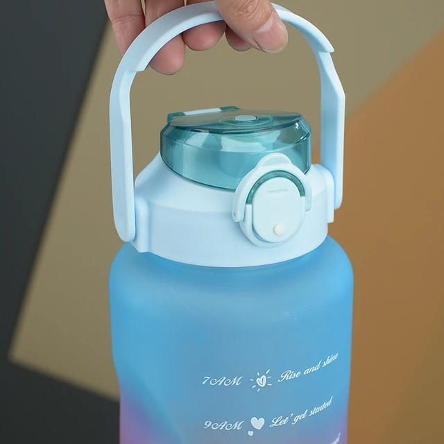 3-piece Set Reusable Sports Water Bottles With Carrying Handles