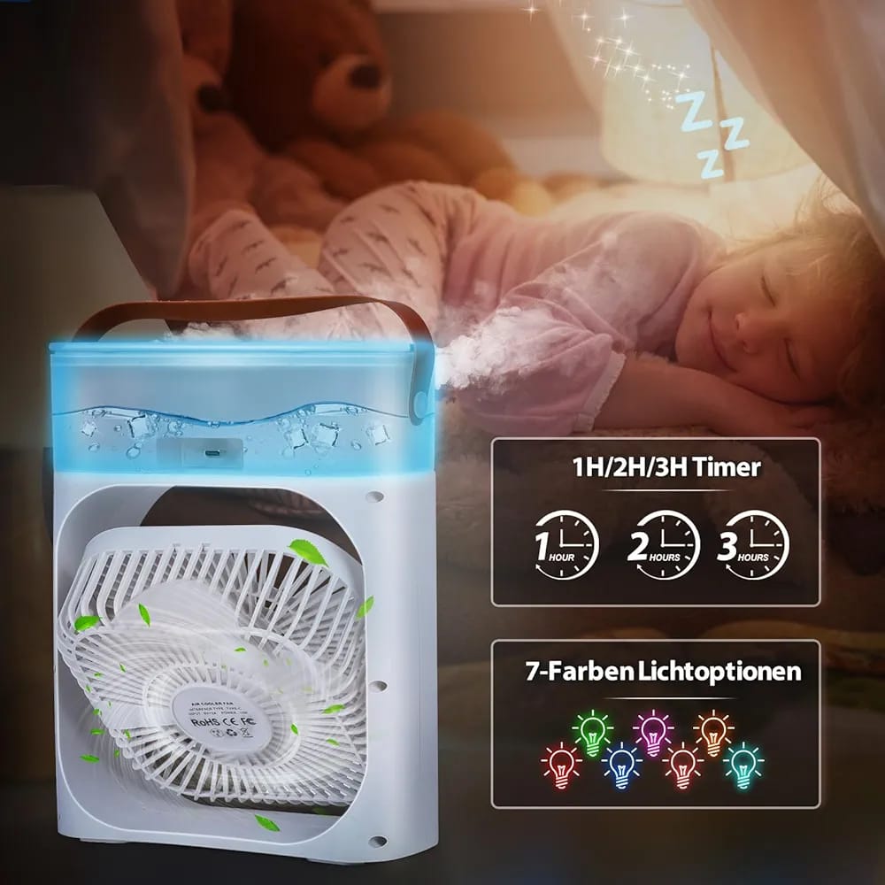 3 IN 1 AIR CONDITIONING FAN SPRAY HUMIDIFIER WATER COOLING FAN