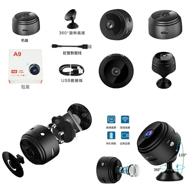 A9 Mini Wifi Camera Magnetic Lock 🧲