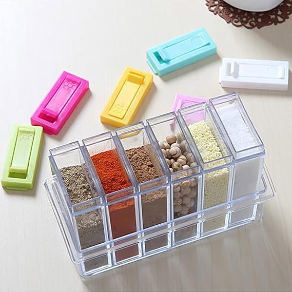 6 Pcs Portable camping seasoning salt kits, spice jars
