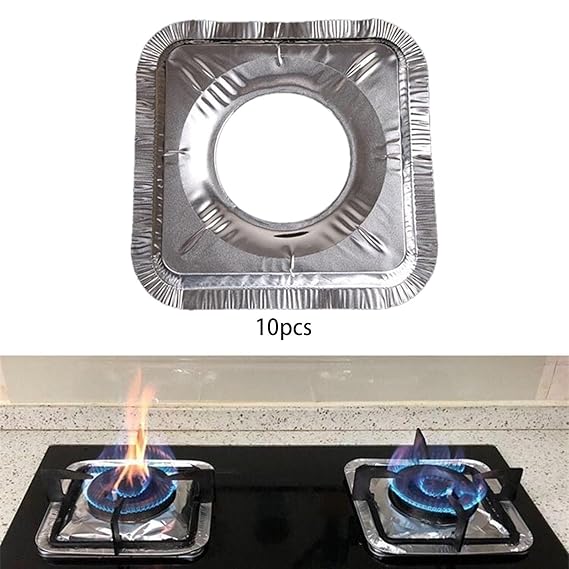 10Pcs Disposable Aluminium Stove Protector