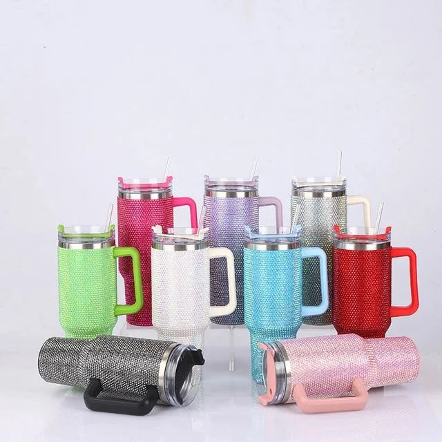 40 Oz Rhinestone Studded Tumbler