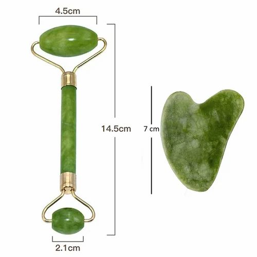 100% Natural Stone Jade Roller & Gua Sha