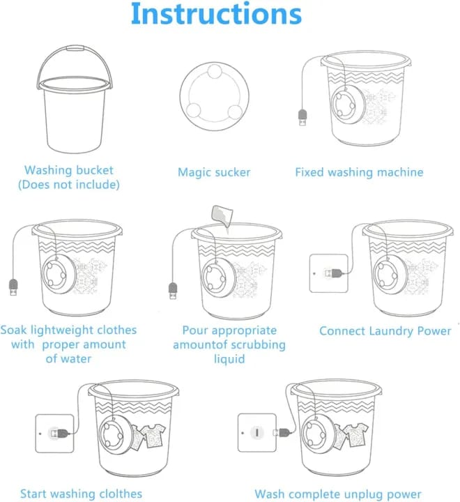 Portable Mini Turbine Washing Machine.