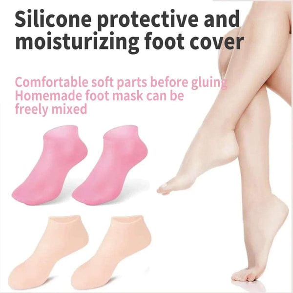 Silicone Gel Moisturizing Socks - Soften Dry Cracked Heels & Smooth Rough Skin.
