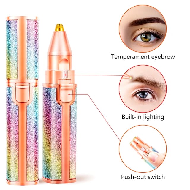 Rechargeable 2 in 1 Electric Eyebrow Trimmer