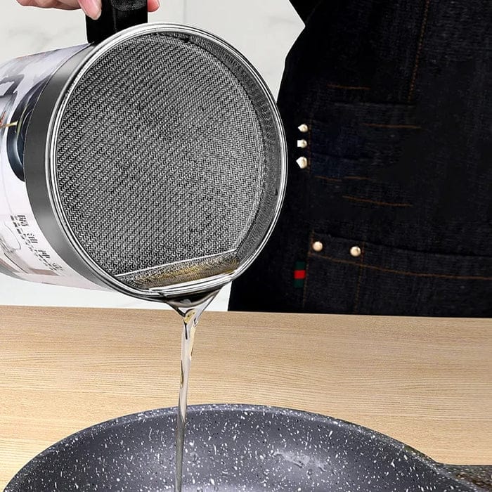 1.4L Stainless Steel Oil Filter Pot.
