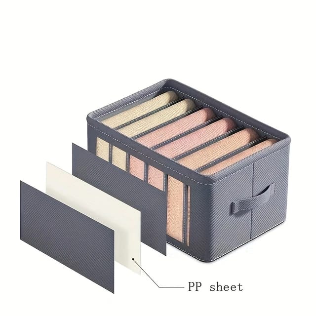 3 Pcs 7 Grids Wardrobe Storage Box