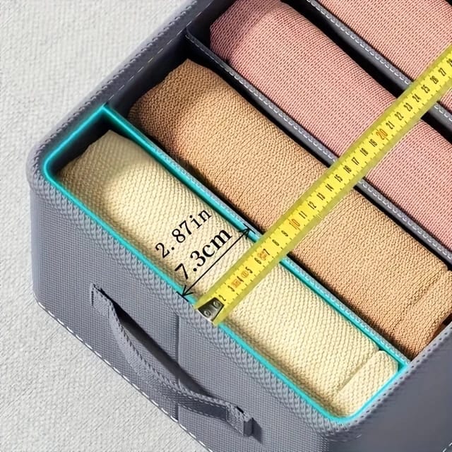 3 Pcs 7 Grids Wardrobe Storage Box